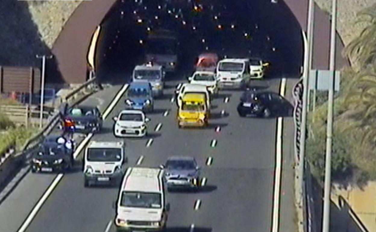 Imagen del accidente este viernes