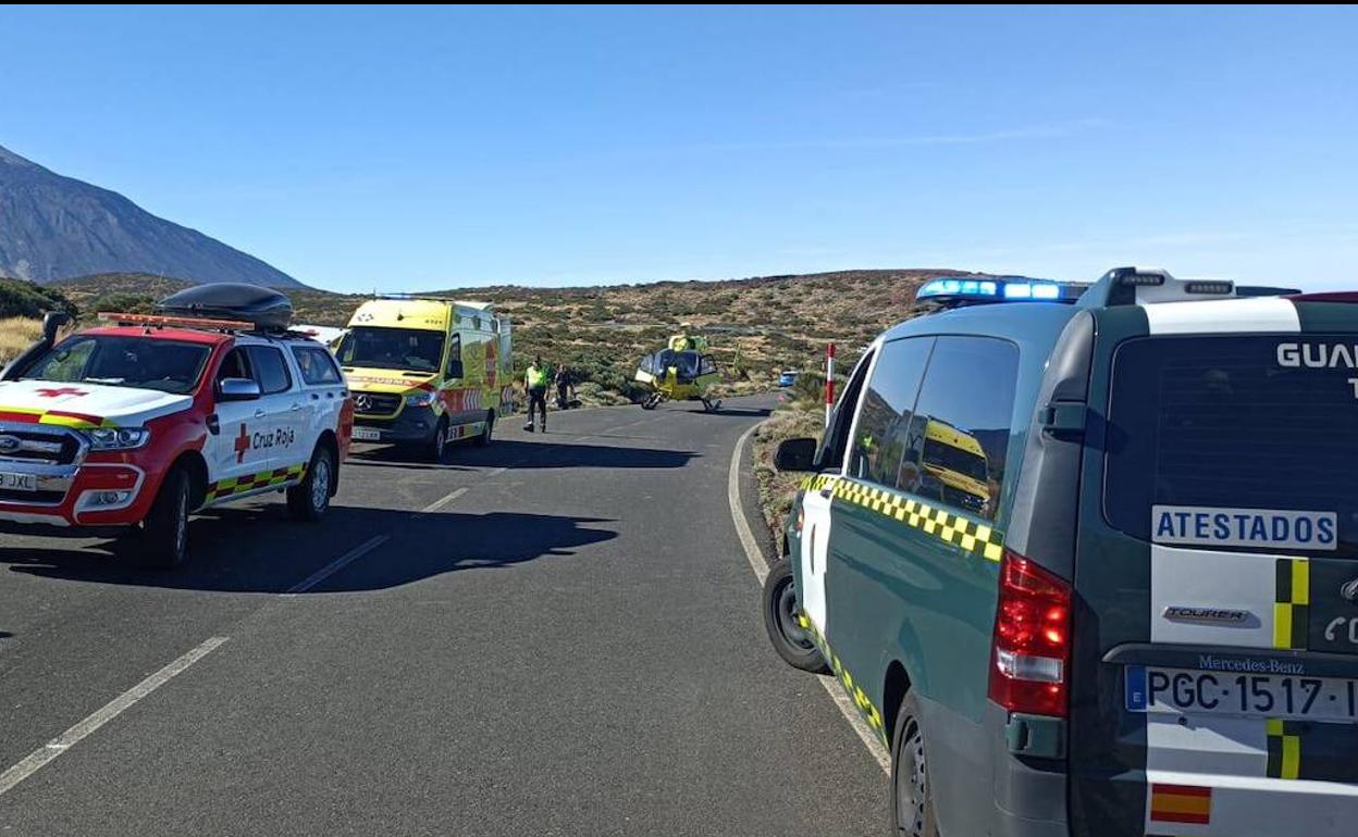 Imagen del accidente ocurrido este sábado en Te