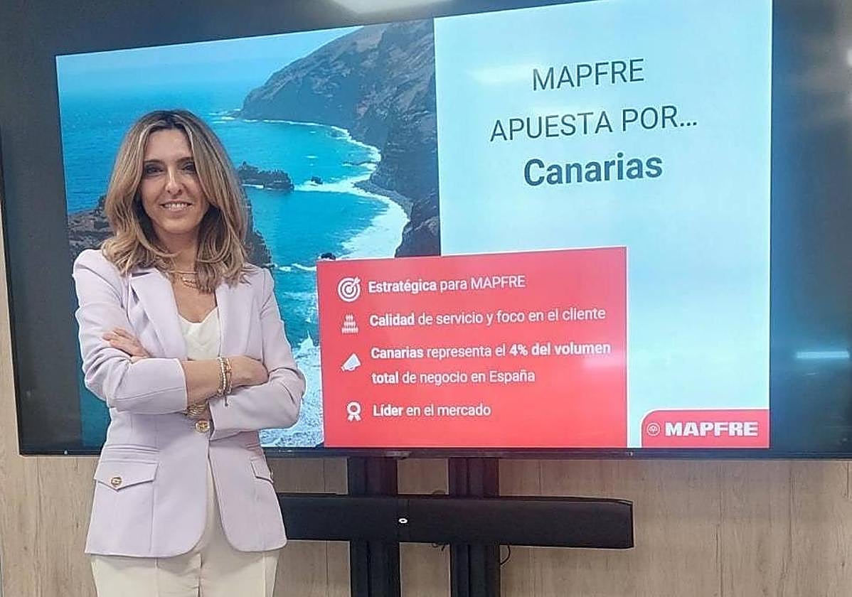 La directora territorial de Canarias, Eva Tamayo, durante la presentación de los resultados.