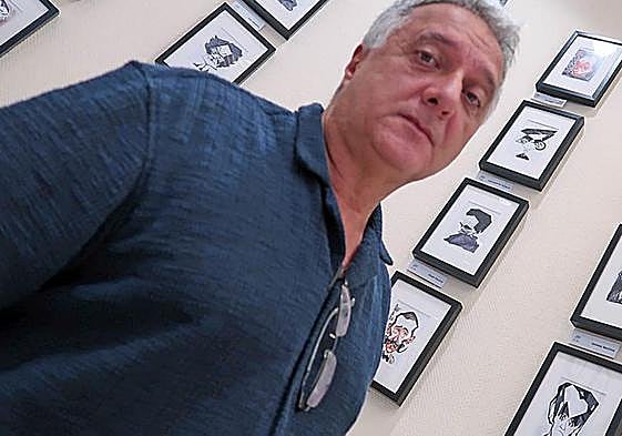 El caricaturista Néstor Dámaso del Pino.