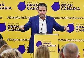 Lucas Bravo de Laguna en la inauguración de la nueva sede de UxGC.