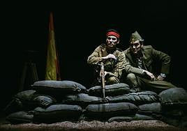 Una escena de 'RIF (de piojos y gas mostaza), que se representa este viernes en el Teatro Pérez Galdós.