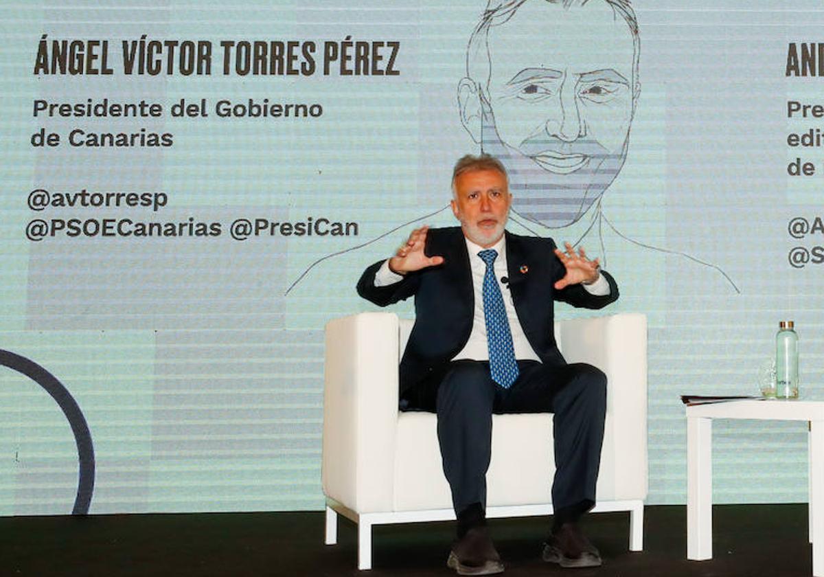 El presidente canario, Ángel Víctor Torres, en el acto de Forbes España.