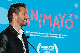 Damián Perea, este martes, durante la presentación de Animayo en el Cabildo de Gran Canaria.