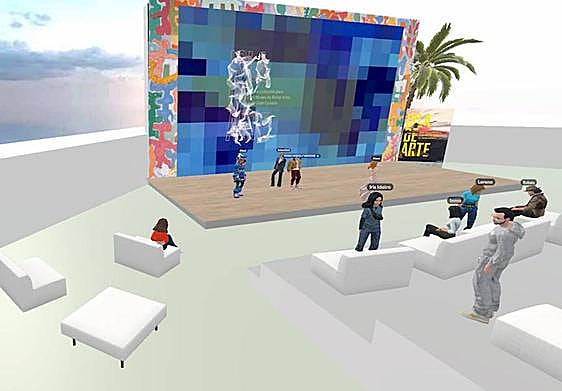 Sala Metaverso de 'Isla de Arte. Una colección para el Museo de Bellas Artes de Gran Canaria'.