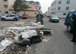 Imagen de un vertido ilegal sancionado por la Policía Verde de Telde.
