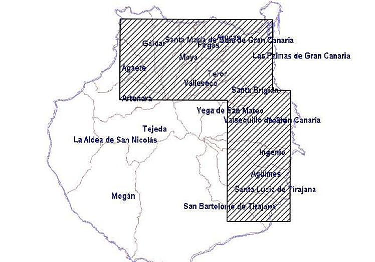 Superficie franca no registrable en la isla de Gran Canaria.