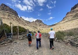 Trabajos de toma de muestras sobre el terreno que realiza Repsol en Gran Canaria.