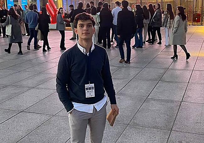 Colate, en la sede del Santander.