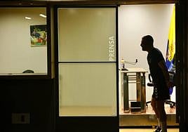 Pimienta, en sala de prensa.