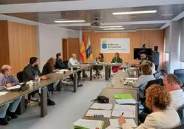 Momento de la reunión de la Mesa Sectorial de Sanidad celebrada este jueves.