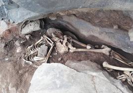 Hallan restos humanos maniatados en un yacimiento arqueológico de Gáldar