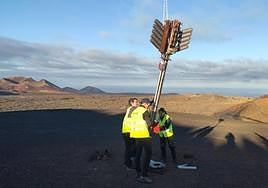 Equipos puestos en Timanfaya.