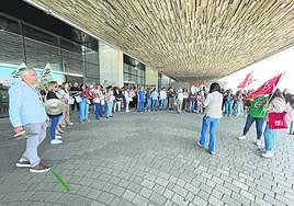 Imagen de una de las protestas realizadas por los funcionarios de Justicia.