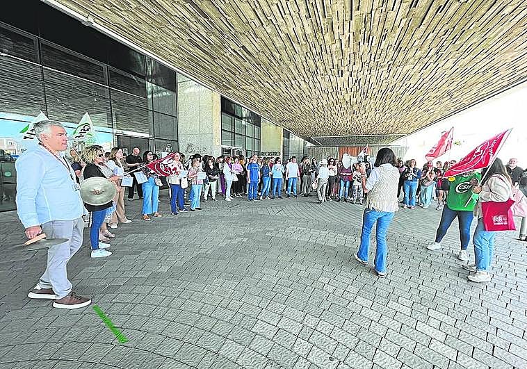 Imagen de una de las protestas realizadas por los funcionarios de Justicia.