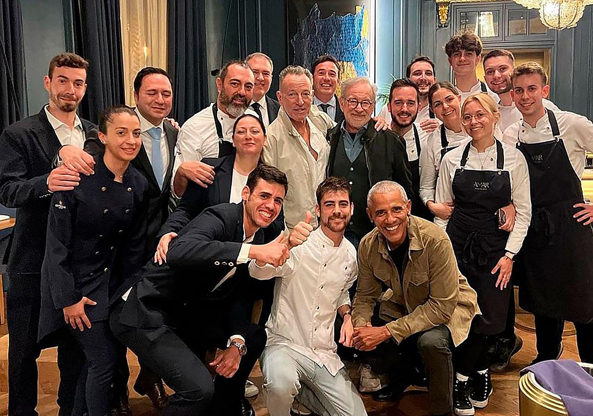 Foto en el restaurante donde se celebró la cena.