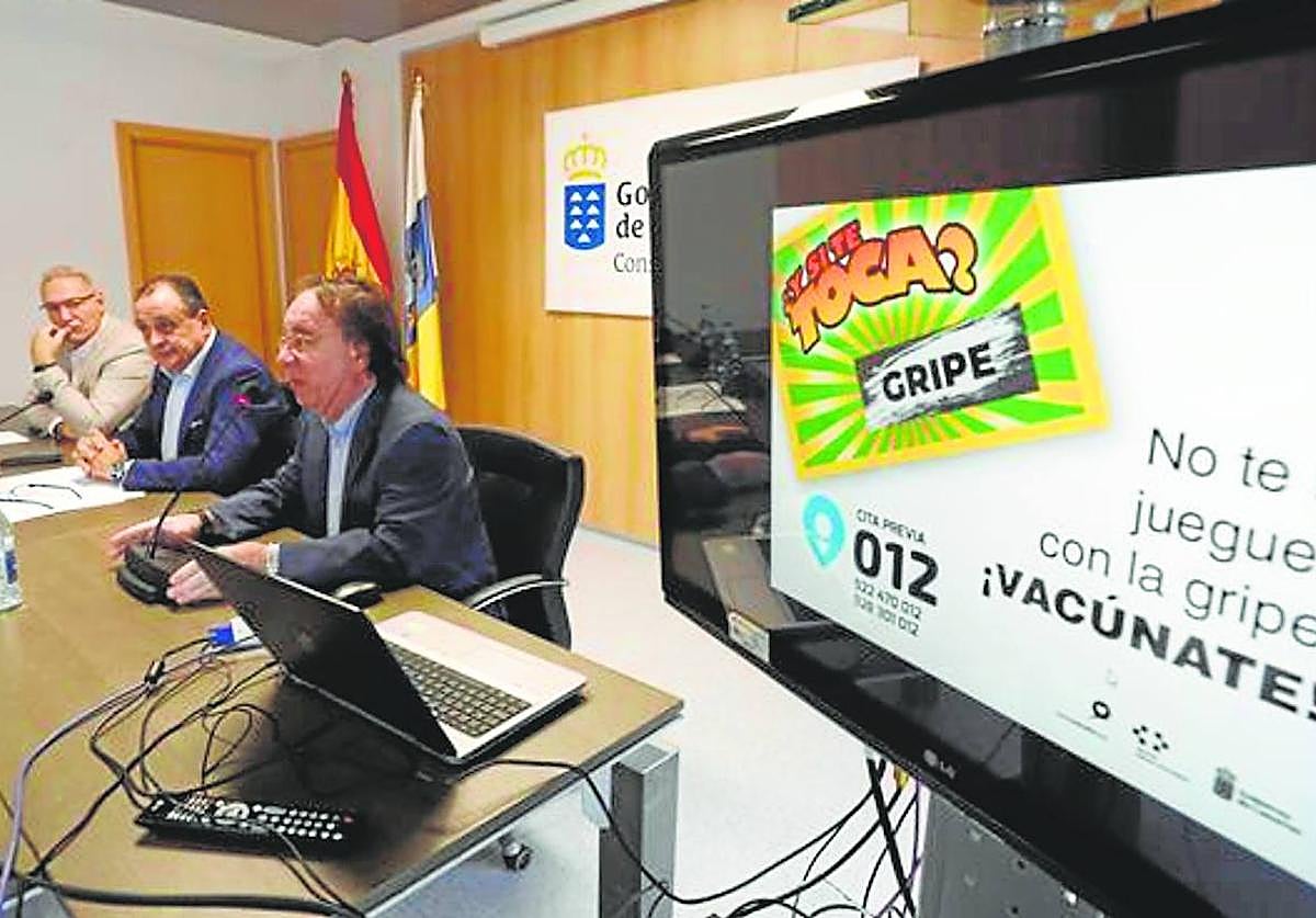 Foto de archivo de la presentación de la campaña contra la gripe de esta temorada en Canarias.