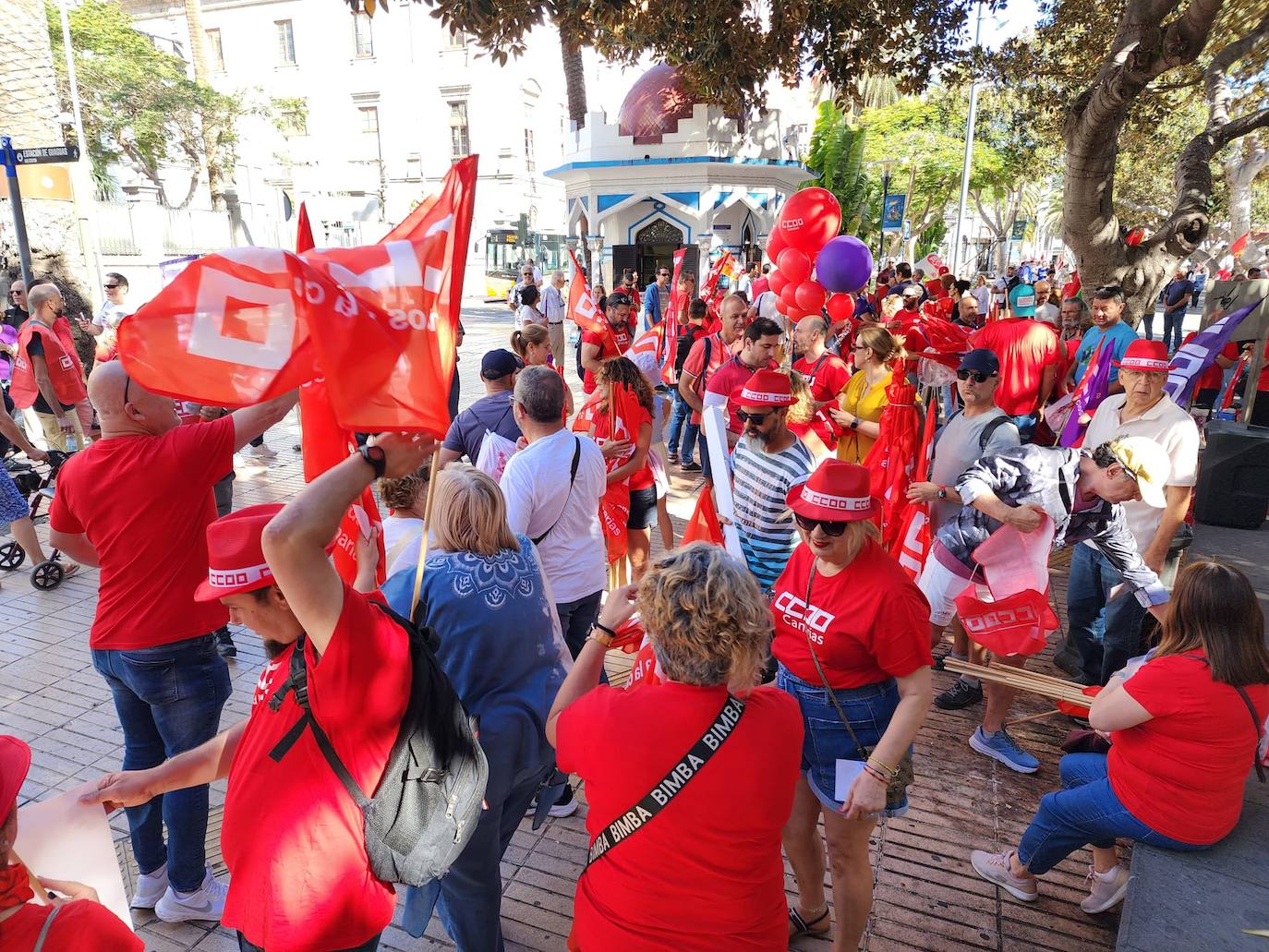 Manifestación por el 1 de mayo en la capital grancanaria