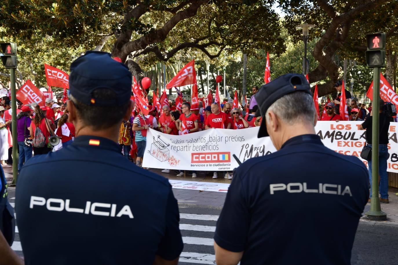 Manifestación por el 1 de mayo en la capital grancanaria