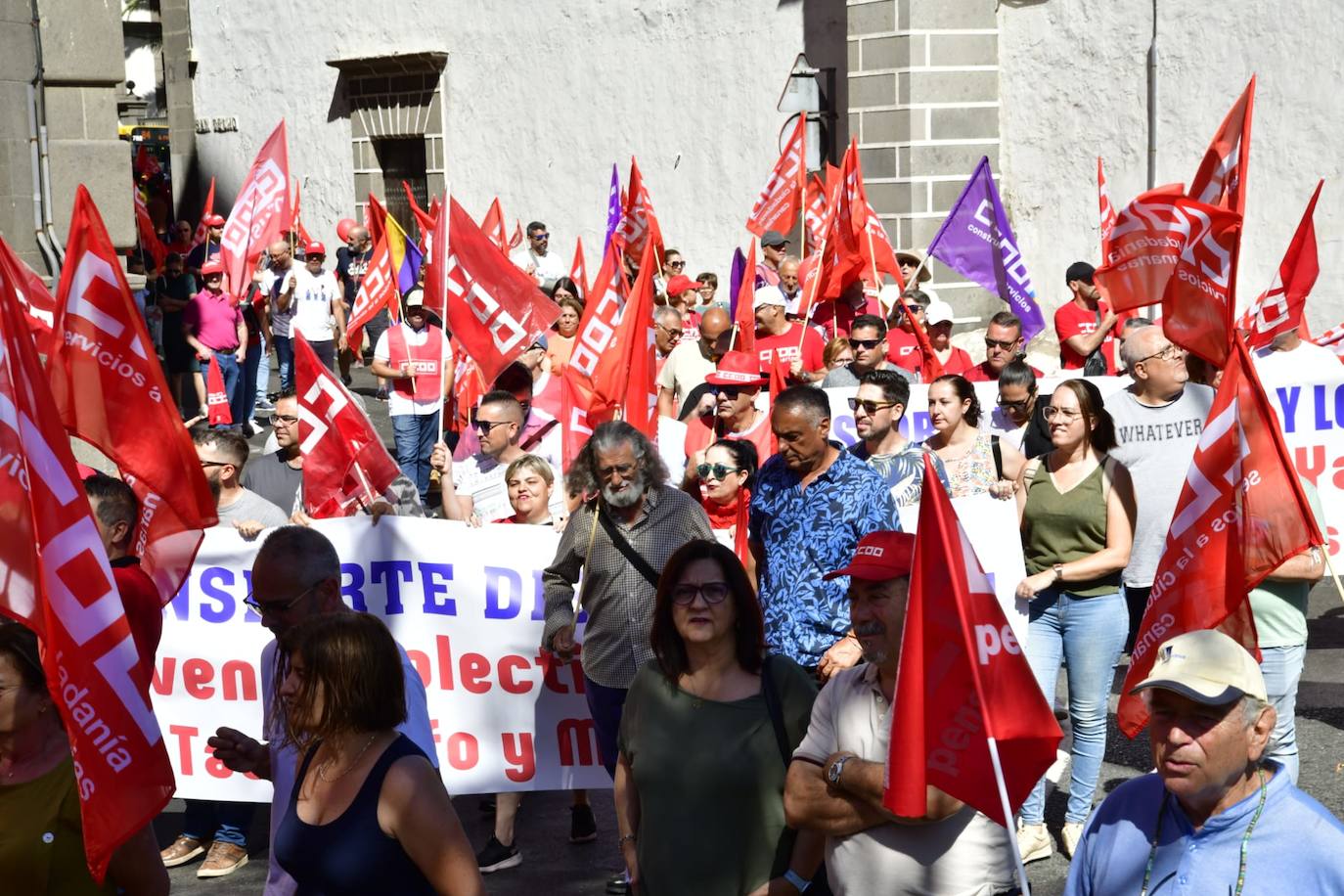 Manifestación por el 1 de mayo en la capital grancanaria