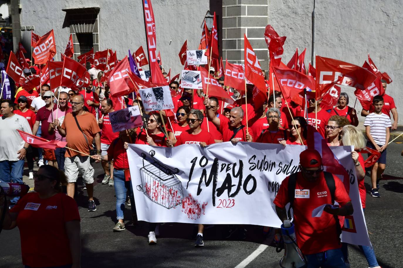 Manifestación por el 1 de mayo en la capital grancanaria