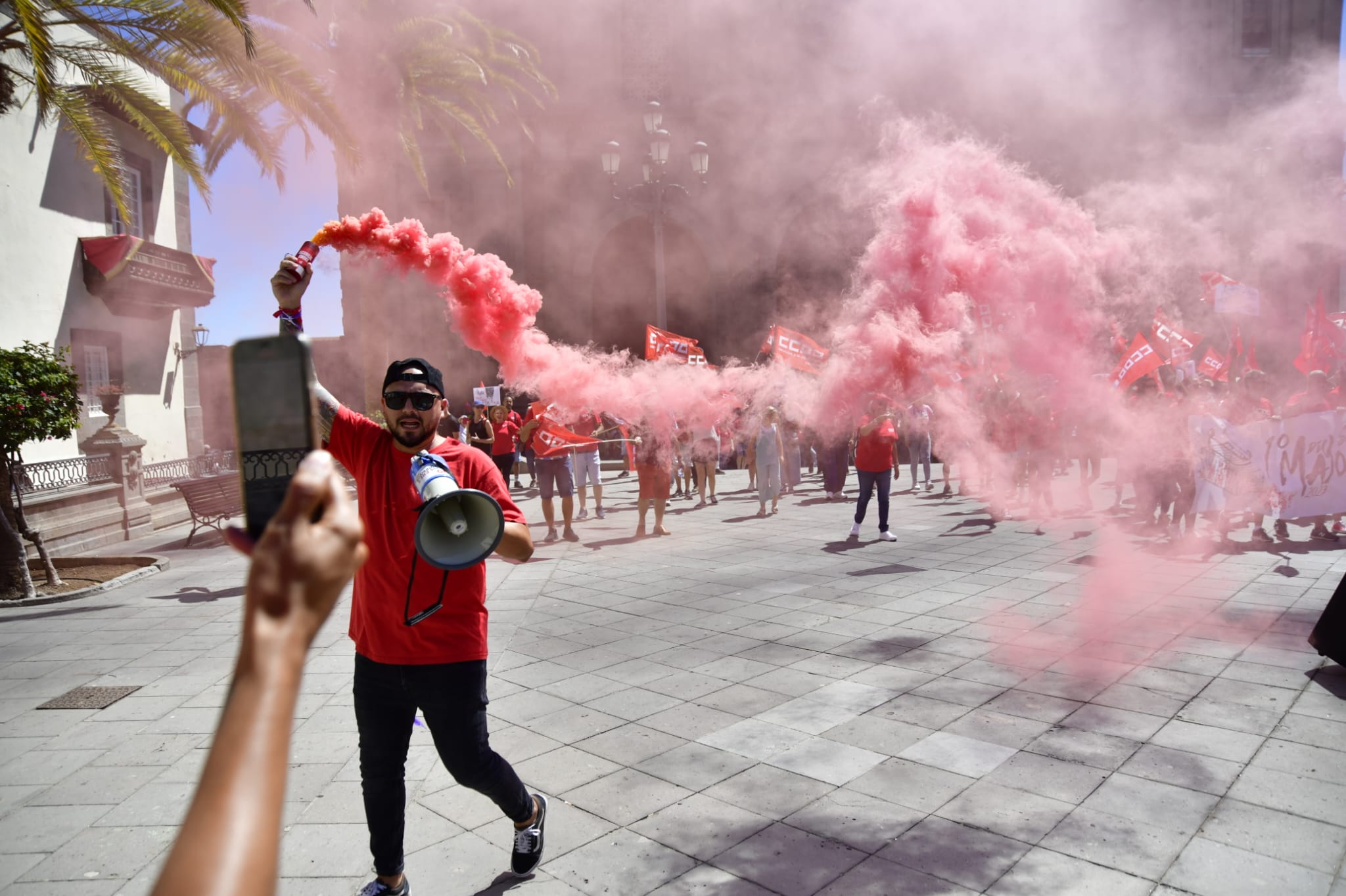 Manifestación por el 1 de mayo en la capital grancanaria