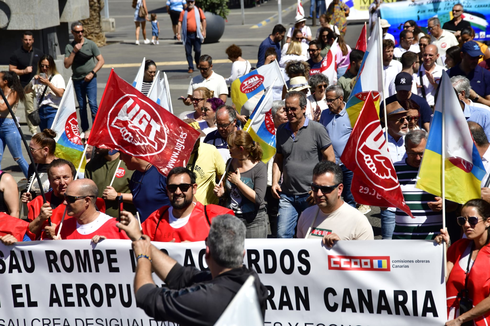 Manifestación por el 1 de mayo en la capital grancanaria