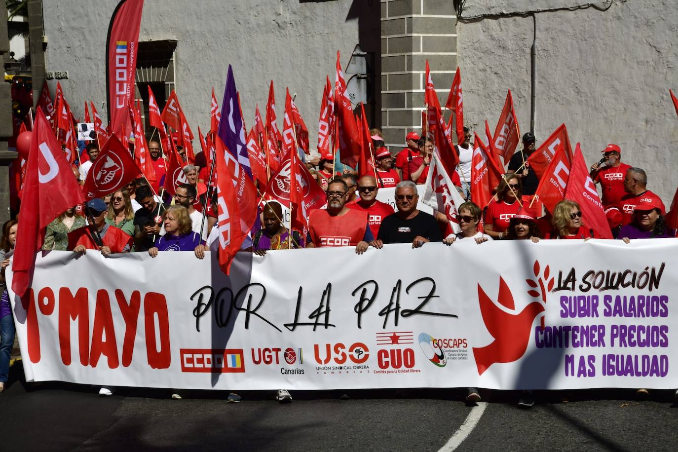Manifestación por el 1 de mayo en la capital grancanaria