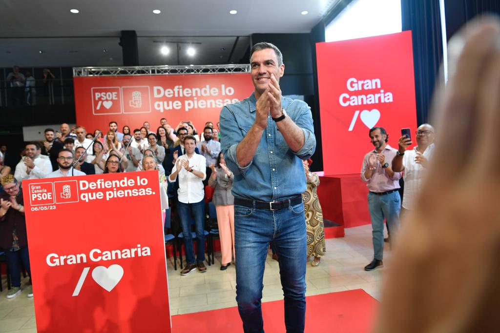 La intervención de Pedro Sánchez en el Alfredo Kraus, en imágenes