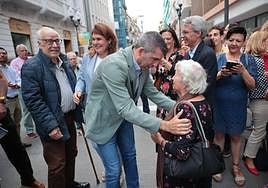 Manuel Domínguez, en uno de los primeros actos de esta campaña electoral en Gran Canaria.