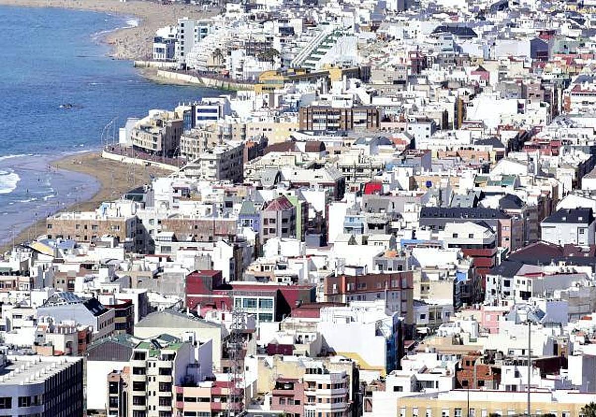 Imagen de viviendas en la zona de Las Canteras.