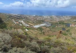 Vistas desde el mirador de El Boquerón de Valle de Guerra, en Tenerife.