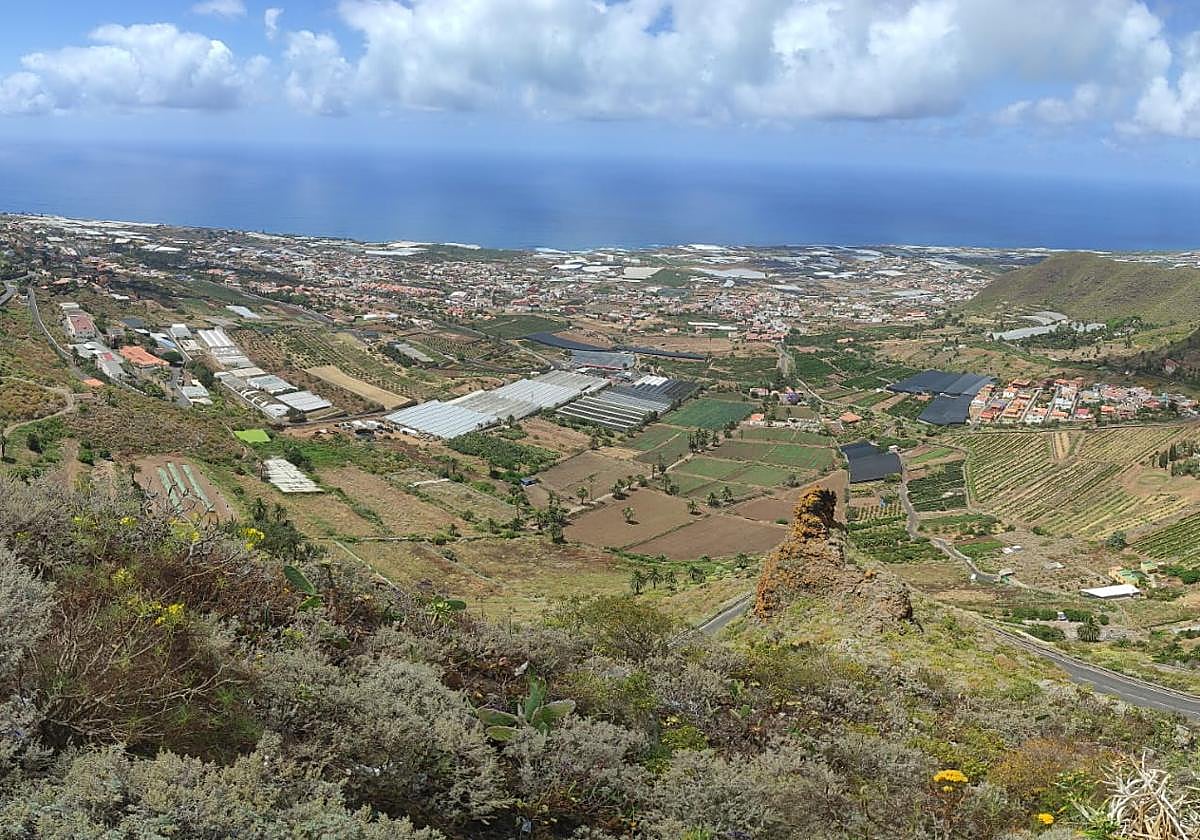 Vistas desde el mirador de El Boquerón de Valle de Guerra, en Tenerife.