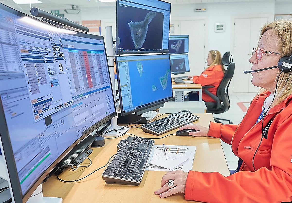 Imagen del Centro Coordinador de Emergencias y Seguridad (CECOES) 1-1-2 del Gobierno de Canarias.