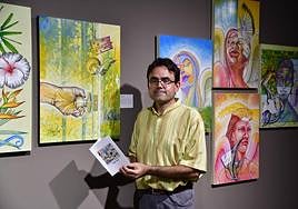 Felipe Juan, en su exposición del Museo Elder, que estará abierta hasta este domingo.