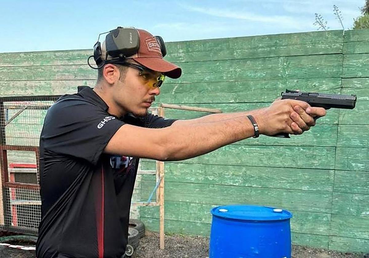 Rubén Amador, durante uno de sus entrenamientos.