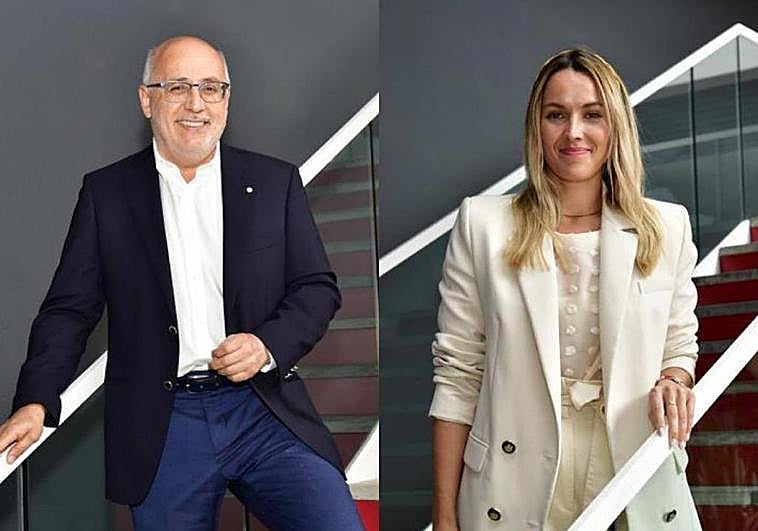 Los candidatos a presidir el Cabildo de Gran Canaria, Antonio Morales (NC) y María Fernández (CC).