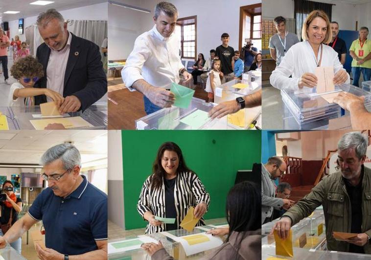 Los candidatos y candidatas a la Presidencia del Gobierno de Canarias ejercen su derecho al voto en este 28M.