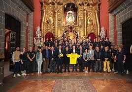 Imagen de la visita de este lunes de la UD Las Palmas a Teror.
