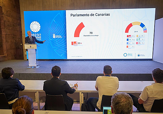 Una de las imágenes de la jornada electoral de este domingo.