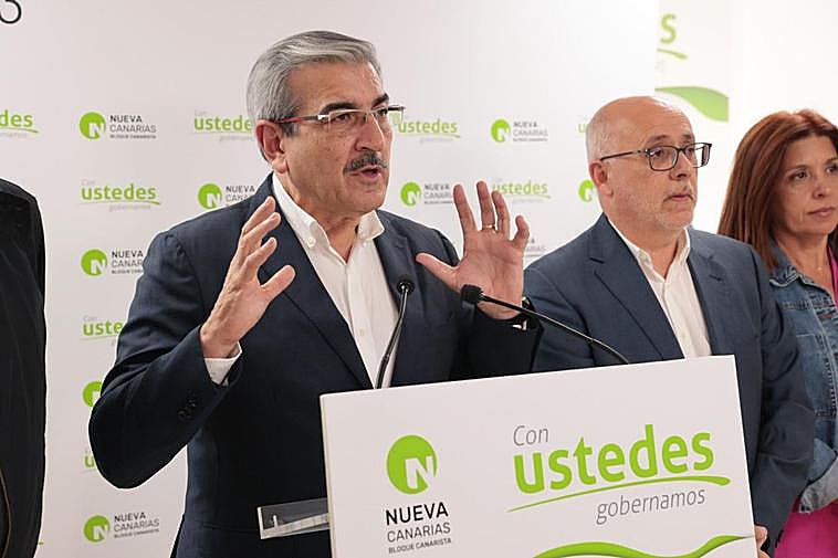 Imagen de archivo de la comparecencia de Román tras las elecciones.