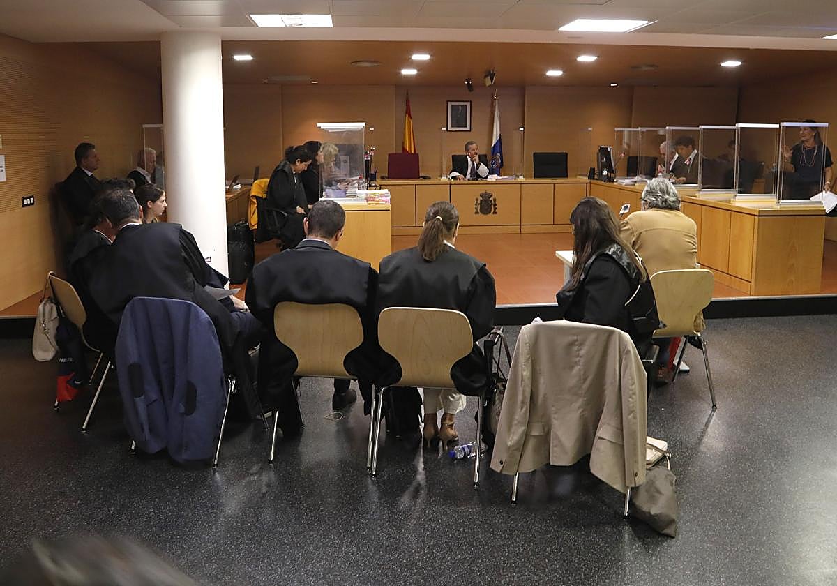 Momento de la vista por el caso de La Bufona, en el Palacio de Justicia de Arrecife.