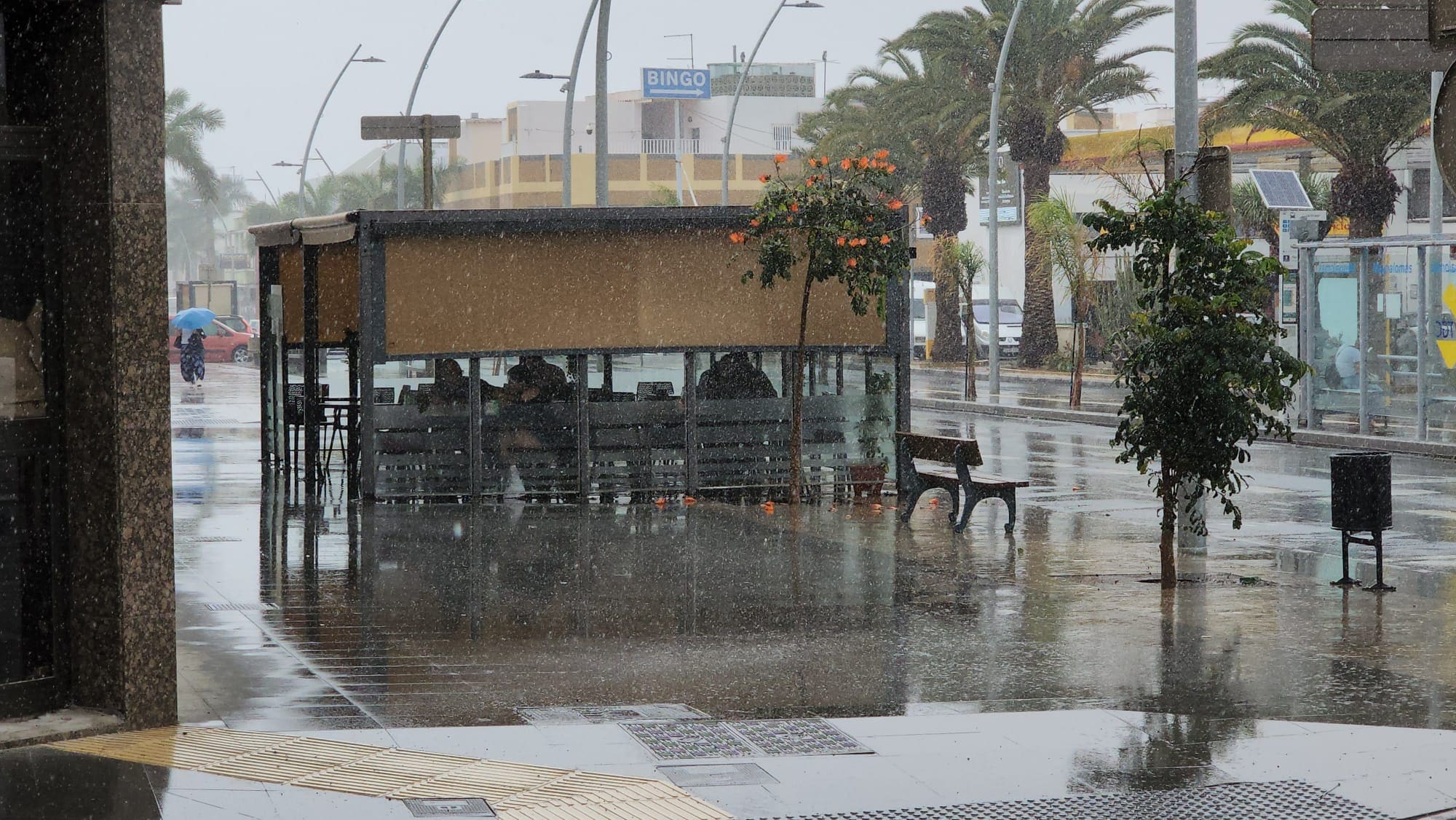 Imagen de la llegada de Óscar a la zona sureste de Gran Canaria