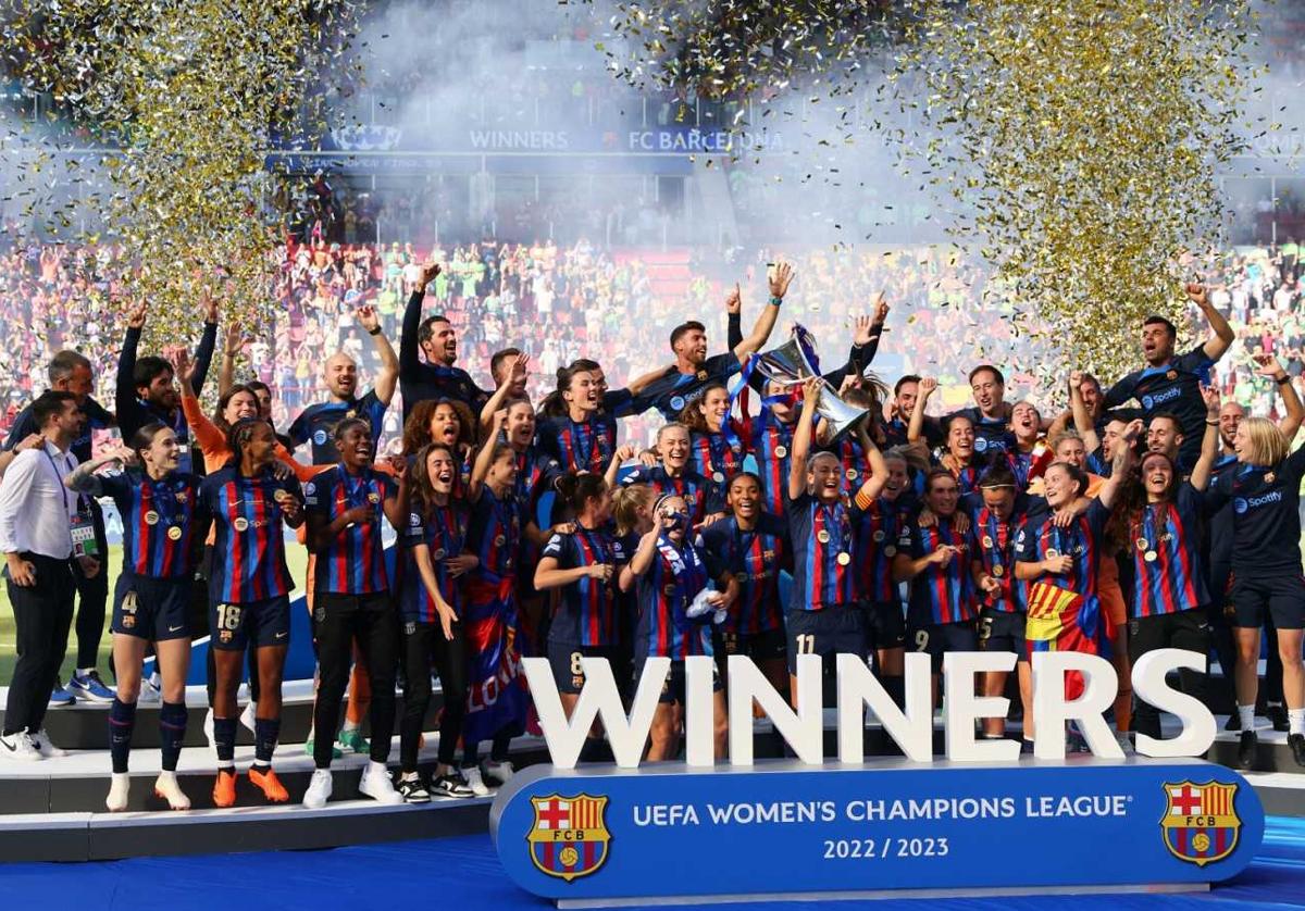 Celebración del Champions del Barcelona.
