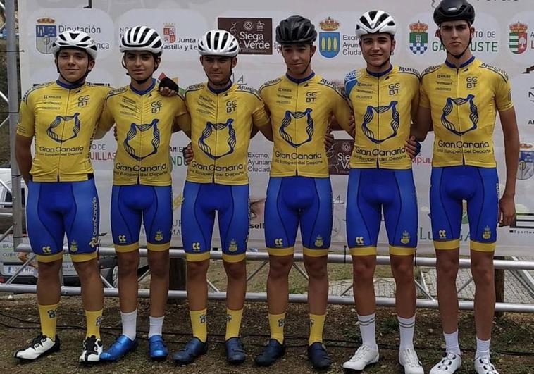 Los seis componentes del Gran Canaria Bike Team desplazados a Salamanca.