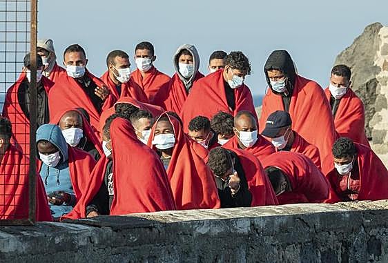 Imagen de archivo de una patera en Lanzarote.