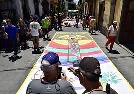 Imagen de las alfombras del Corpus Cristi en Arucas