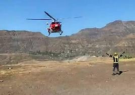 Imagen del helicóptero de rescate.