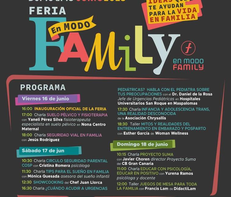 Llega 'En Modo Family', un evento único que alberga la primera feria de la familia en Canarias