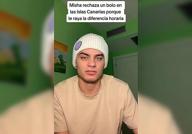 Un tiktoker rechaza una actuación en Canarias porque «le raya» la hora menos